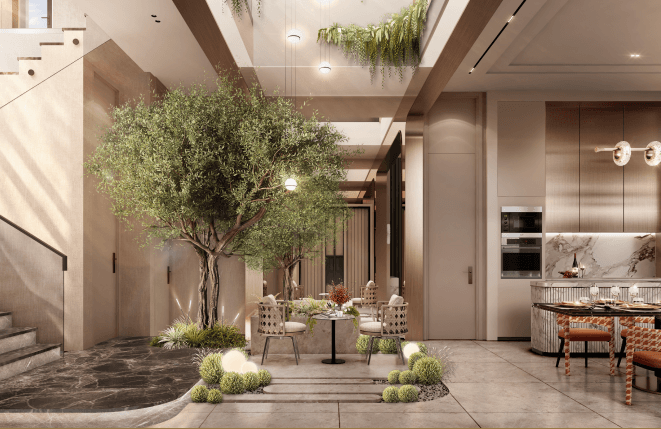 Sảnh trung tâm The Courtyard Clubhouse